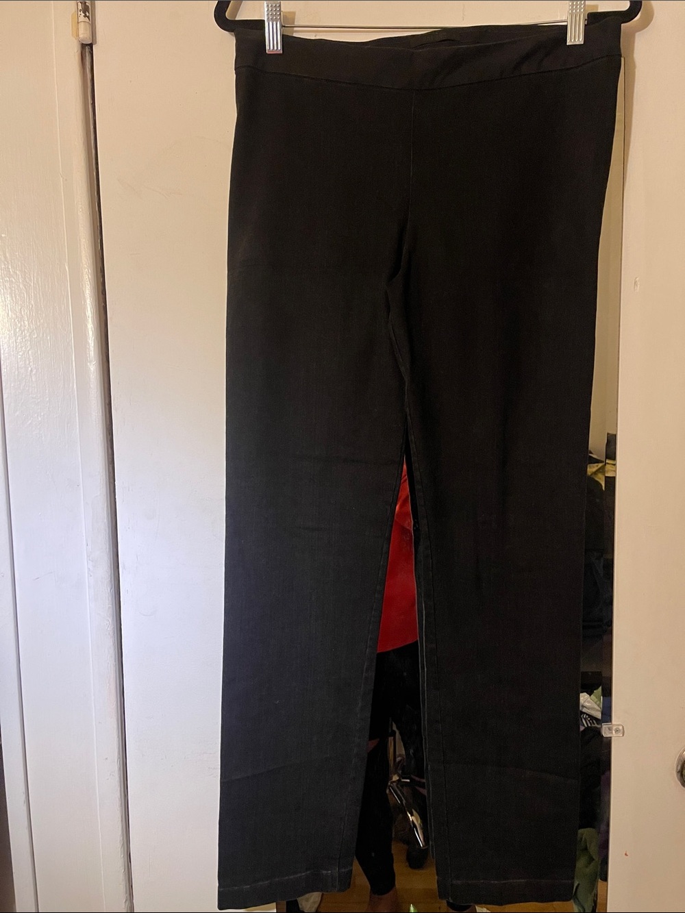THE ROW: black, pull on denim legging